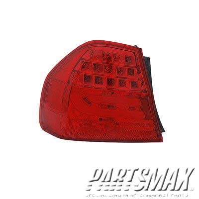 2818 | 2009-2011 BMW 335i LT Taillamp lens/housing E90; Sedan; On Body | BM2818114|63217289429