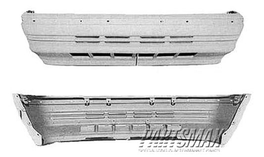 1000 | 1991-1993 PLYMOUTH VOYAGER Front bumper cover w/o fog lamps; prime | CH1000124|4451756