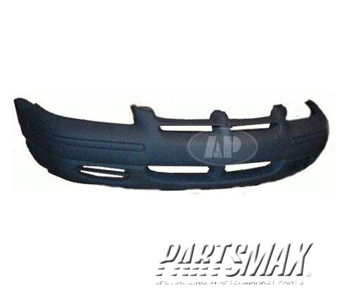 1000 | 1995-1996 DODGE STRATUS Front bumper cover base model; w/o fog lamps; prime | CH1000241|4883008