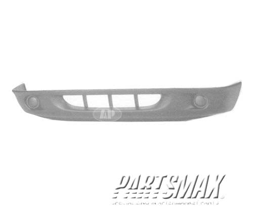 1000 | 1997-1998 DODGE DAKOTA Front bumper cover lower; w/o fog lamps; textured gray | CH1000245|55076871AB