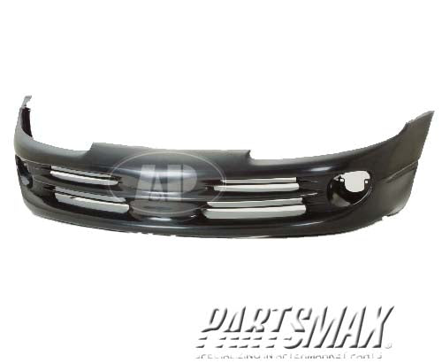 1000 | 2003-2004 DODGE INTREPID Front bumper cover ES/RT/SXT; w/fog lamp hole; w/o 4-wheel ABS; prime | CH1000251|4574834AB