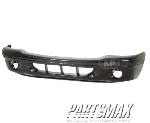 1000 | 2001-2004 DODGE DAKOTA Front bumper cover w/one piece bumper; w/fog lamps; prime | CH1000309|5083107AA