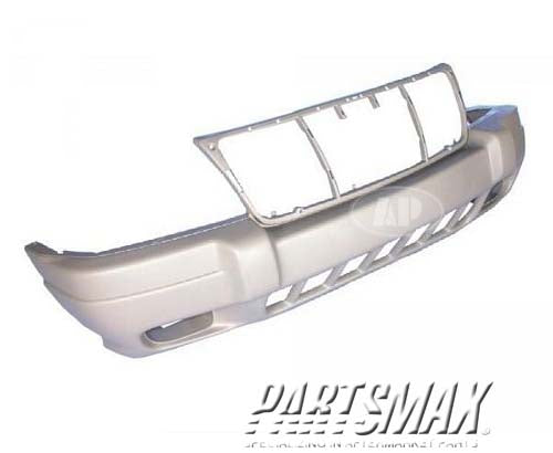 1000 | 2002-2002 JEEP GRAND CHEROKEE Front bumper cover SPORT; w/Fog Lamps; Dark Brownstone/Light Gray; From 8-1-01 | CH1000312|5FN29VF7AB