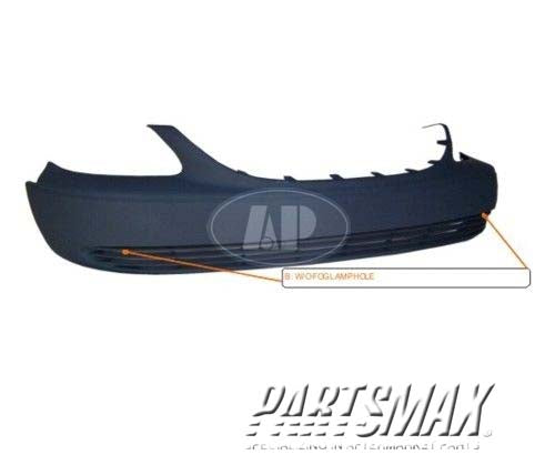 1000 | 2001-2004 CHRYSLER TOWN & COUNTRY Front bumper cover LX; prime | CH1000320|5018611AA