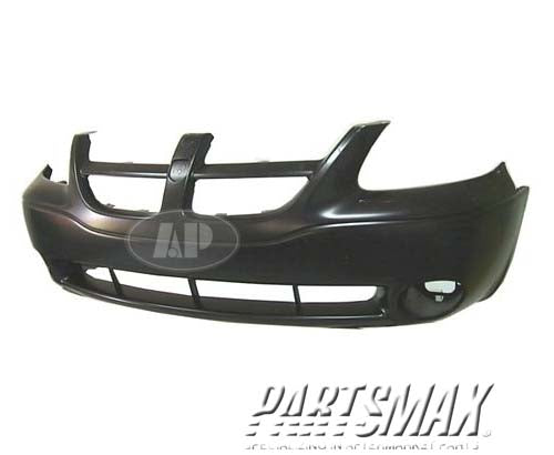 1000 | 2001-2004 DODGE CARAVAN Front bumper cover Sport; w/fog laps; prime | CH1000328|5018609AA