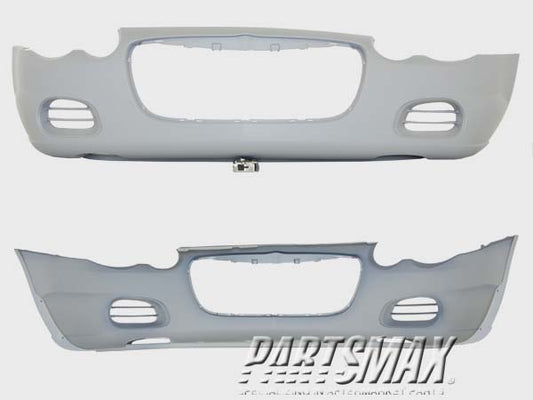 250 | 2004-2006 CHRYSLER SEBRING Front bumper cover convertible; w/o fog lamps; prime | CH1000401|4805908AB