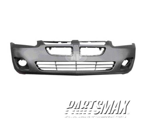 1000 | 2004-2006 DODGE STRATUS Front bumper cover 4dr sedan; w/fog lamps; prime | CH1000406|4805897AB
