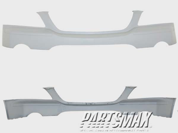 1000 | 2004-2006 CHRYSLER PACIFICA Front bumper cover upper; base model; prime | CH1000442|5142729AA