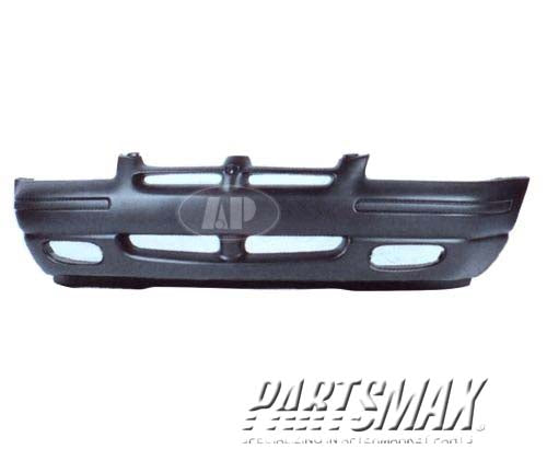 1000 | 1995-1996 DODGE STRATUS Front bumper cover base model; prime; includes energy absorber | CH1000811|4883008