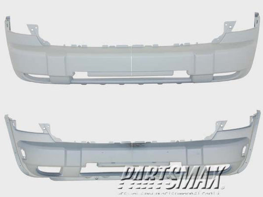 1000 | 2006-2007 JEEP LIBERTY Front bumper cover w/tow hooks; prime | CH1000868|5JG93TZZAD