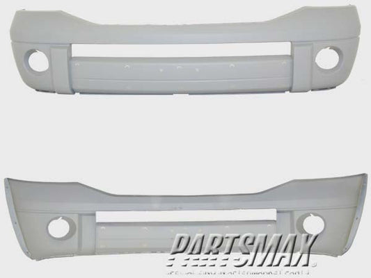 1000 | 2006-2008 DODGE RAM 3500 Front bumper cover w/o Chrome; w/Chrome Insert; prime | CH1000872|68001358AA