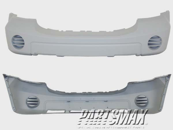 1000 | 2009-2009 DODGE DURANGO Front bumper cover w/Tow Hooks; Gray | CH1000898|1FJ901D7AC