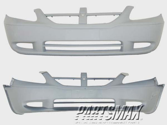 1000 | 2007-2009 DODGE DURANGO Front bumper cover w/o tow hooks; gray | CH1000899|1FJ911D7AC