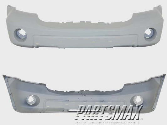 1000 | 2009-2009 DODGE DURANGO Front bumper cover w/Chrome Insert; w/o Tow Hooks; prime | CH1000903|68002919AC