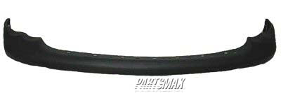 1000 | 2002-2002 DODGE RAM 1500 Front bumper cover new design; upper; w/o sport; textured matte-dark gray | CH1000933|55077355AB