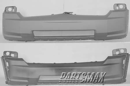 250 | 2008-2012 JEEP LIBERTY Front bumper cover SPORT; w/o Chrome Insert | CH1000936|68033628AC