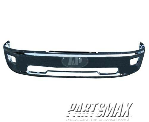1002 | 2011-2012 RAM 1500 Front bumper face bar R1500; w/o Sport Pkg; w/Fog Lamps; Code MCT; Chrome | CH1002386|68088186AA