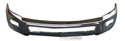 1002 | 2010-2010 DODGE RAM 3500 Front bumper face bar w/Fog Lamps; w/o Parking Sensors; Chrome | CH1002390|68045698AB