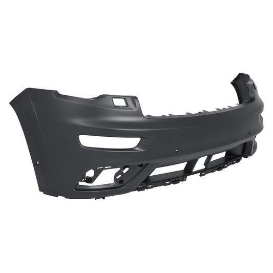 360 | 2017-2021 JEEP GRAND CHEROKEE Front bumper cover upper SUMMIT; w/Headlamp Washers; w/o Adv Park Assist Sys; w/Park Assist; prime | CH1014126|68334991AA