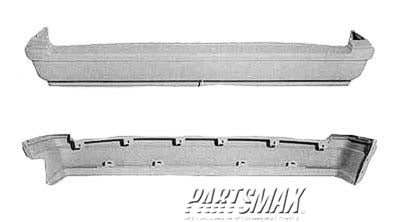 1100 | 1988-1990 DODGE CARAVAN Rear bumper cover LE; w/112 inch wheelbase; prime | CH1100114|4388379