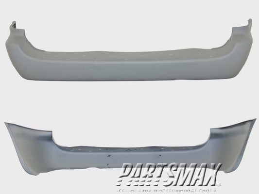 1100 | 2005-2005 DODGE GRAND CARAVAN Rear bumper cover w/o Chrome Mldg; w/o Stow & Go Seat; w/o Rear Object Sensor; prime | CH1100219|5018617AA
