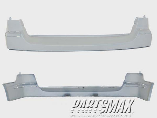 2430 | 2005-2007 CHRYSLER PACIFICA Rear bumper cover LIMITED|TOURING; w/o Park Assist Sensors; w/Chrome Insert; prime | CH1100298|5102346AA