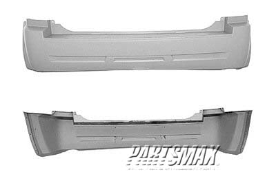 1100 | 2005-2010 JEEP GRAND CHEROKEE Rear bumper cover Grand Cherokee Laredo; w/o chrome strip; w/o hitch; prime | CH1100865|5159058AC