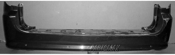 1100 | 2011-2020 DODGE GRAND CARAVAN Rear bumper cover w/Parking Sensors; w/Blind Spot Sensor; Code MLA; prime | CH1100970|68125725AC