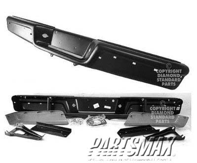 2450 | 1997-2004 DODGE DAKOTA Rear bumper assembly prime; w/gray pad; includes step pads & brackets | CH1103104|CH1103104