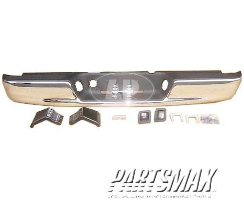 1103 | 2002-2009 DODGE RAM 1500 Rear bumper assembly new design; step bumper; bright; includes pad & bumper support & brackets | CH1103108|CH1103108