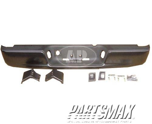 1103 | 2002-2009 DODGE RAM 2500 Rear bumper assembly new design; step bumper; black; includes pad & bumper support & brackets | CH1103109|CH1103109