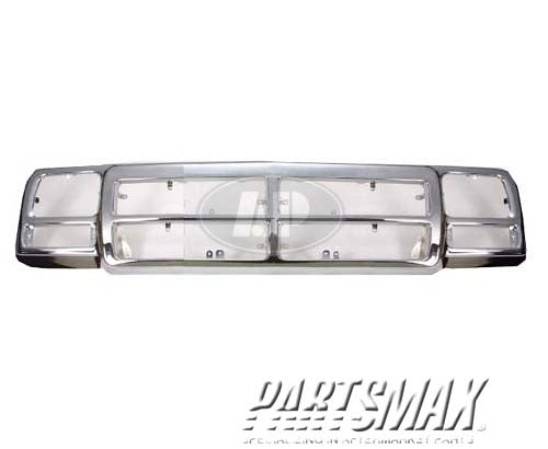 1200 | 1991-1993 DODGE D350 Grille assy grille shell; bright | CH1200137|83506568AB