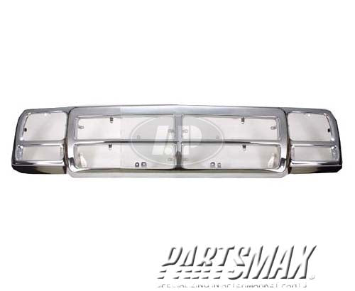 1200 | 1991-1993 DODGE D350 Grille assy grille shell; Silver/Chrome | CH1200150|83506568AB