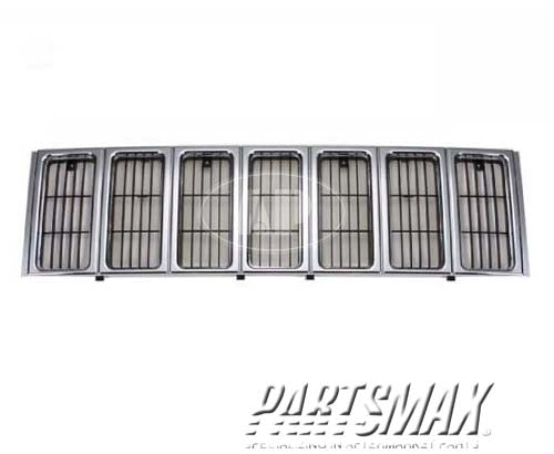 1200 | 2000-2001 JEEP CHEROKEE Grille assy Cherokee; Country; bright & black | CH1200227|55156028AA