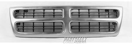 1200 | 1999-2003 DODGE RAM 2500 VAN Grille assy bright & black | CH1200230|55076540AD