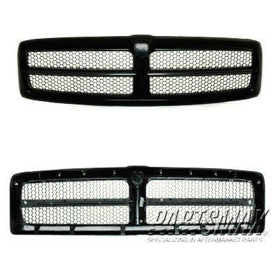 1200 | 1999-2002 DODGE RAM 2500 Grille assy black; early design | CH1200245|QR33DX8AE