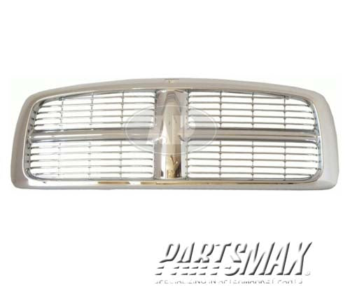 1200 | 2002-2005 DODGE RAM 1500 Grille assy Chrome Grille Frame/Chrome Billet Inserts | CH1200271|55077185AG-PFM