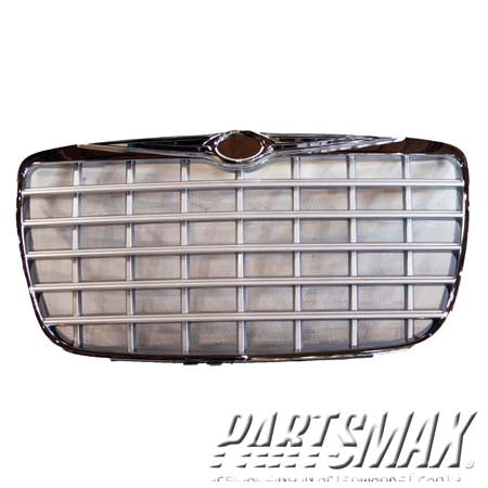 1200 | 2005-2009 CHRYSLER 300 Grille assy w/2.7L or 3.5L engine; chrome outer & silver inner | CH1200275|4805926AC