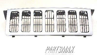 1200 | 2006-2010 JEEP COMMANDER Grille assy w/Vertical Bar Insert; Code MFZ; Chrome | CH1200303|55156975AD