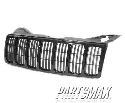 1200 | 2005-2007 JEEP GRAND CHEROKEE Grille assy GRAND CHEROKEE; 1 pc Frame; w/Integral Insert; PTM | CH1200306|5JF94ZZZAE