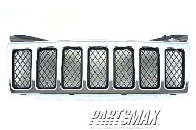 860 | 2008-2009 JEEP GRAND CHEROKEE Grille assy OVERLAND; Chrome | CH1200314|55079362AC