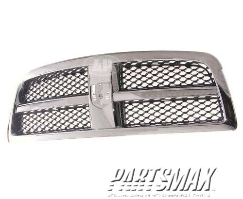1200 | 2011-2012 RAM 1500 Grille assy Chrome/Chrome; Code MF1 | CH1200326|55372059AB