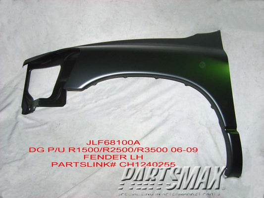 1240 | 2006-2009 DODGE RAM 1500 LT Front fender assy R1500 MEGA CAB | CH1240255|55276987AB