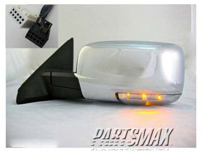 1320 | 2009-2009 DODGE RAM 1500 LT Mirror outside rear view Heated; Non-Folding; w/Signal Indicator; w/Puddle Lamp; w/Memory | CH1320292|55079043AD