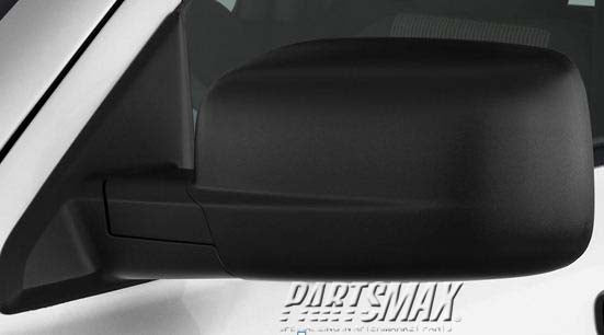 1320 | 2011-2012 RAM 1500 LT Mirror outside rear view Manual; w/o Towing; Textured Black | CH1320308|55372069AH