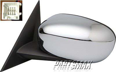 1320 | 2005-2010 CHRYSLER 300 LT Mirror outside rear view Power; Heated; Folding; w/o Memory; w/o Auto Dimming; Chrome; see notes | CH1320324|4806871AL-PFM