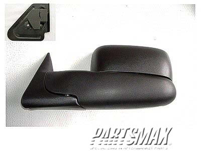1320 | 1994-2001 DODGE RAM 1500 LT Mirror outside rear view Std Mount; Manual; w/Towing Pkg; w/Bracket; see notes | CH1320332|55156335AD-PFM