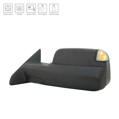 1320 | 2015-2018 RAM 3500 LT Mirror outside rear view w/o Memory; Pwr-Folding; Black | CH1320401|68412883AC