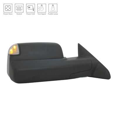 1321 | 2015-2018 RAM 3500 RT Mirror outside rear view w/o Memory; Pwr-Folding; Black | CH1321401|68412880AC