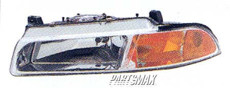 2502 | 1995-1996 CHRYSLER CIRRUS LT Headlamp assy composite improved beam pattern | CH2502112|4630873AB